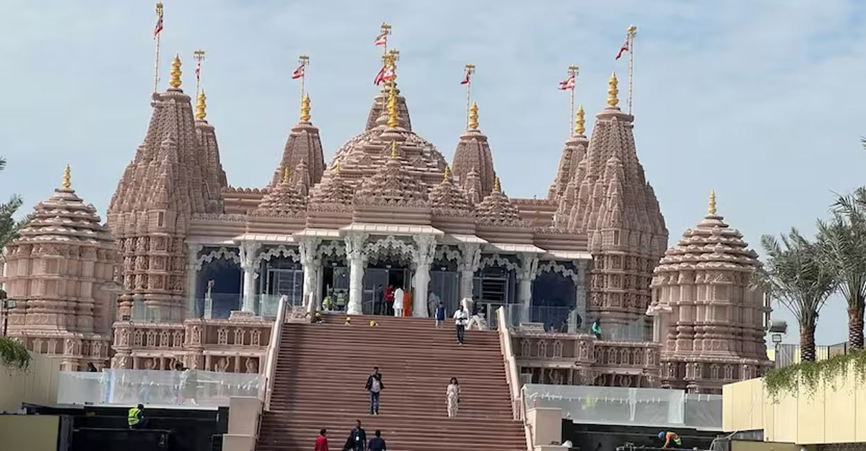 The BAPS Hindu Mandir of the UAE will be inaugurated on February 14. Photo: Special Arrangement