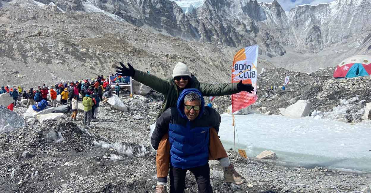 Kottayam father-daughter duo treks to Everest base camp, aims next for Kilimanjaro