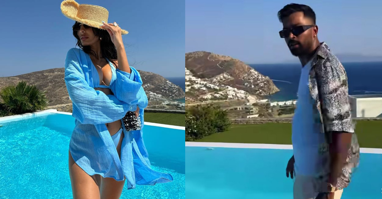 Jasmin Walia (left) and Hardik Pandya (right). Photo: Instagram/jasminwalia/hardikpandya93