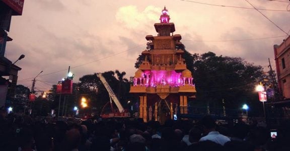 Baahubali effect: Thrissur pooram pandal resembles Mahishmati palace Baahubali effect: Thrissur pooram pandal resembles Mahishmati palace