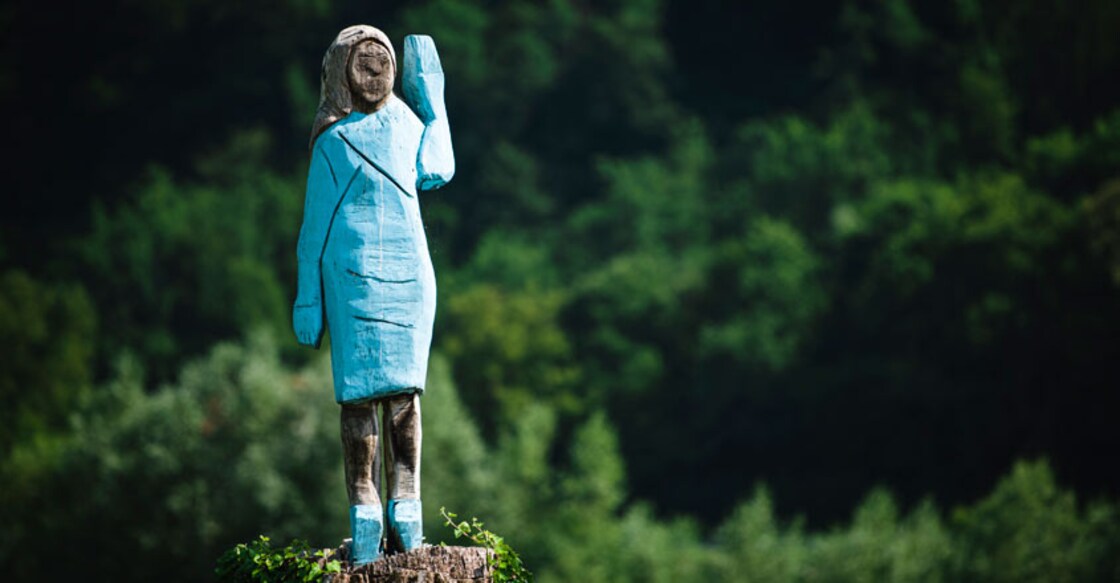 Statue on Slovenia's Melania tourist trail divides opinion