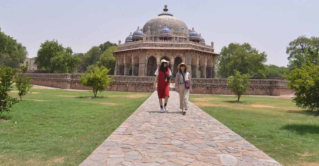 New Delhi: Visitors at Humayun's Tomb in New Delhi on June 15, 2019. (Photo: IANS) New Delhi: Visitors at Humayun's Tomb in New Delhi on June 15, 2019. (Photo: IANS)