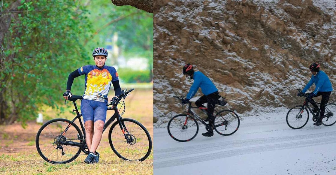 Army officer, fellow set record by pedalling across Himalayas Army officer, fellow set record by pedalling across Himalayas