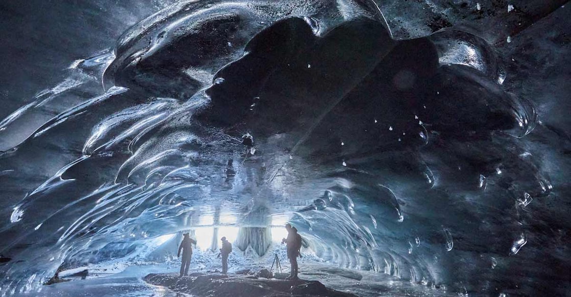 'Ice Cathedral' in Swiss Alps offers visitors unique show