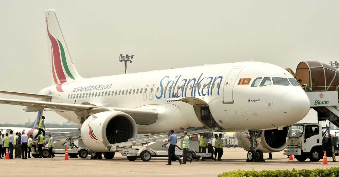 DHAKA, April 24, 2019 (Xinhua) -- Photo taken on April 24, 2019 shows a SriLankan Airlines flight carrying the body of a Bangladeshi child who was killed in the attacks in Sri Lanka, at Hazrat Shahjalal International Airport in Dhaka, Bangladesh. (Xinhua/Stringer/IANS)