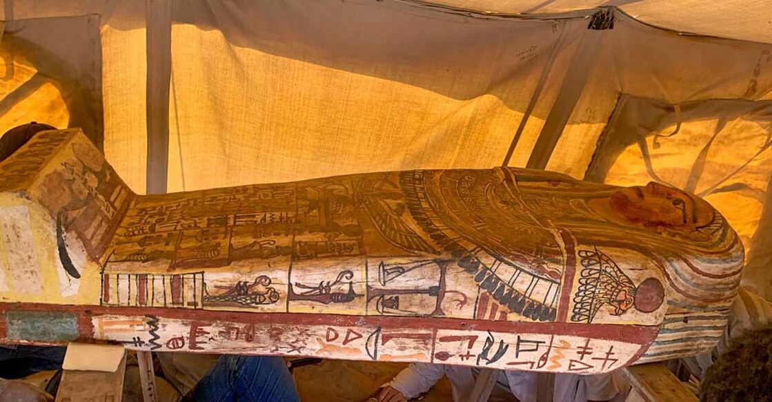 Archaeologists unearth 27 coffins at Egypt's Saqqara pyramid