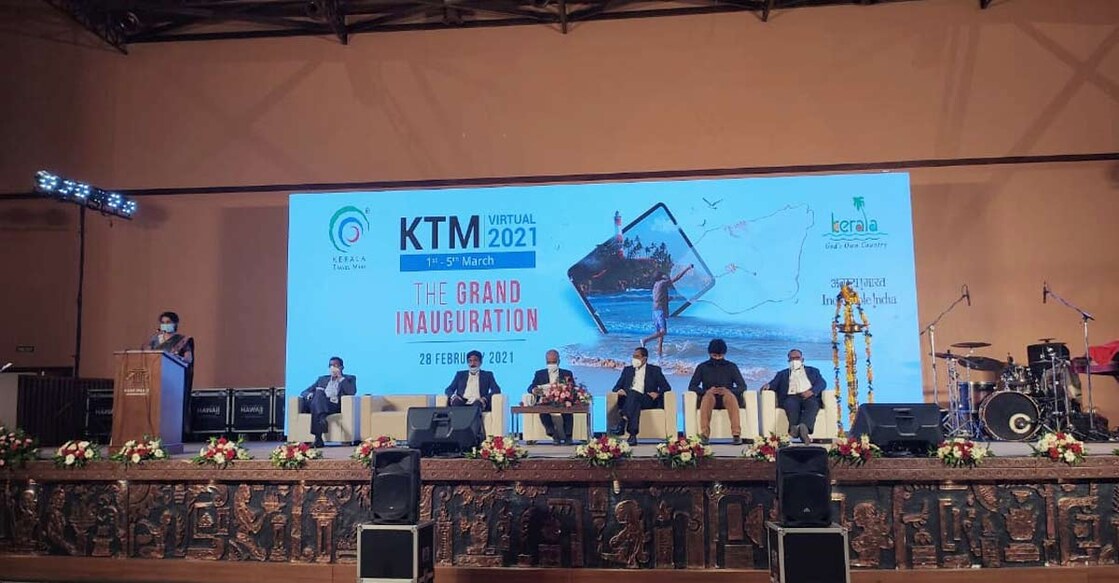 Virtual Kerala Travel Mart 2021 inaugurated by Kerala Governor Arif Mohammed Khan at the Uday Palace Convention Centre in Thiruvananthapuram