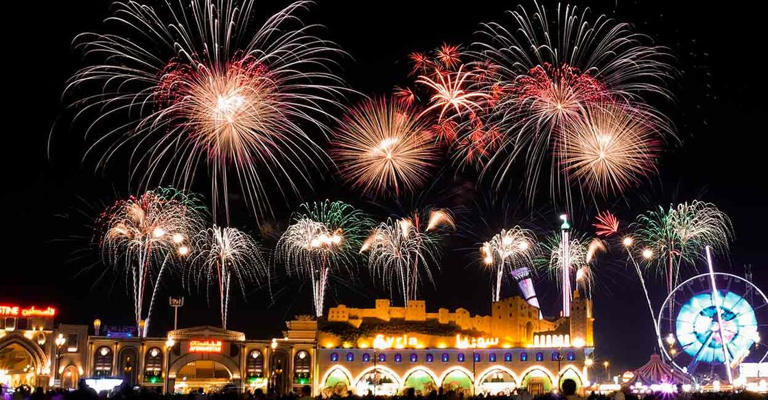 Fireworks at Dubai Global Village. Photo: Shutterstock/ron3x