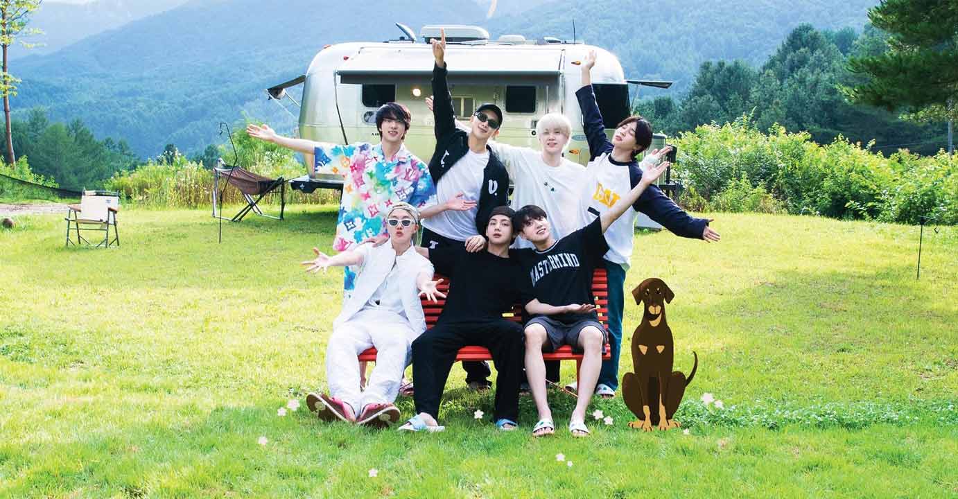 BTS members on the promotional poster for the show In The Soop 2. Photo: HYBE