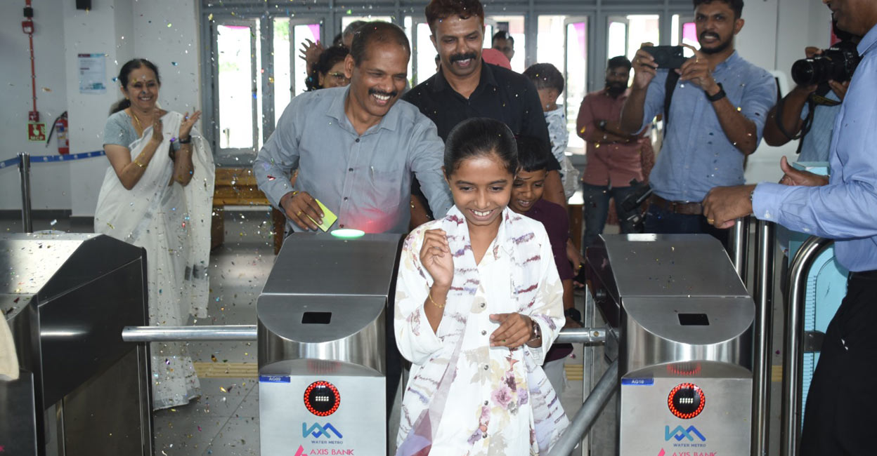Malappuram girl becomes Kochi Water Metro’s millionth passenger