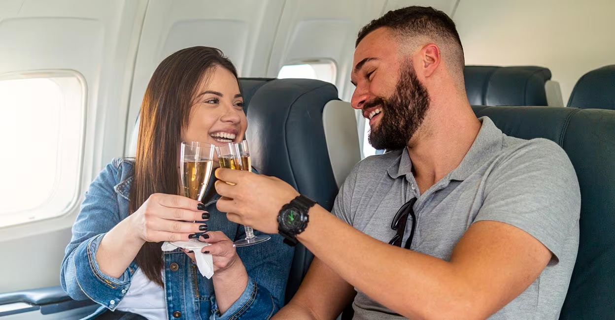 Drinking while flying; is it more dangerous?