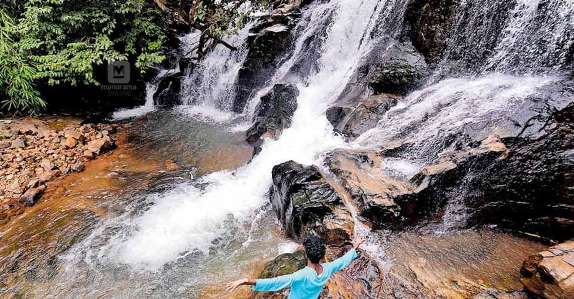 The amazing vista of Blapila falls in the Kurumbatti division of the Harrisons Malayalam Limited’s Kambazha estate, which is not far away from the Pathanamthitta town. Photo: Nikhil Raj