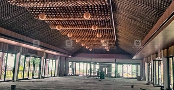 Bamboo ceiling to provide perfect acoustics during G20 event at Kumarakom Bamboo ceiling to provide perfect acoustics during G20 event at Kumarakom