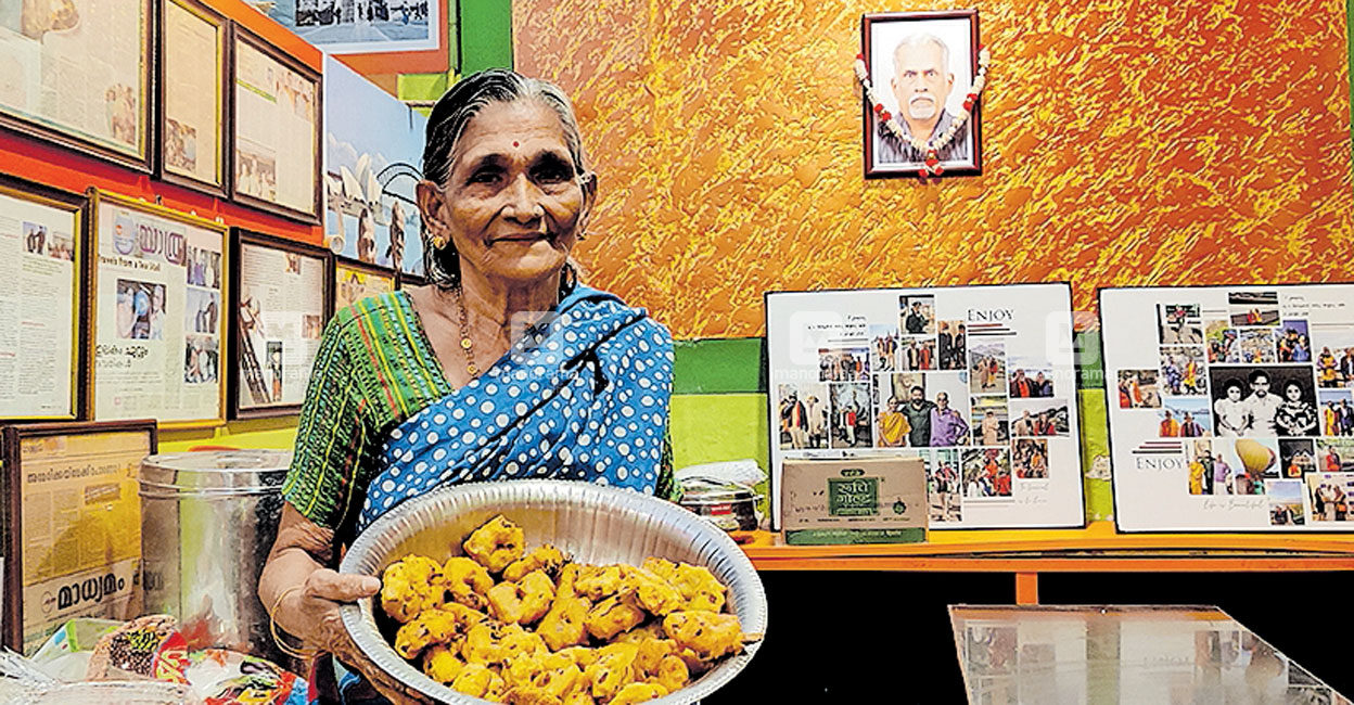 Mohana at their Sri Balaji Coffee House in Ernakulam. Photo: Manorama