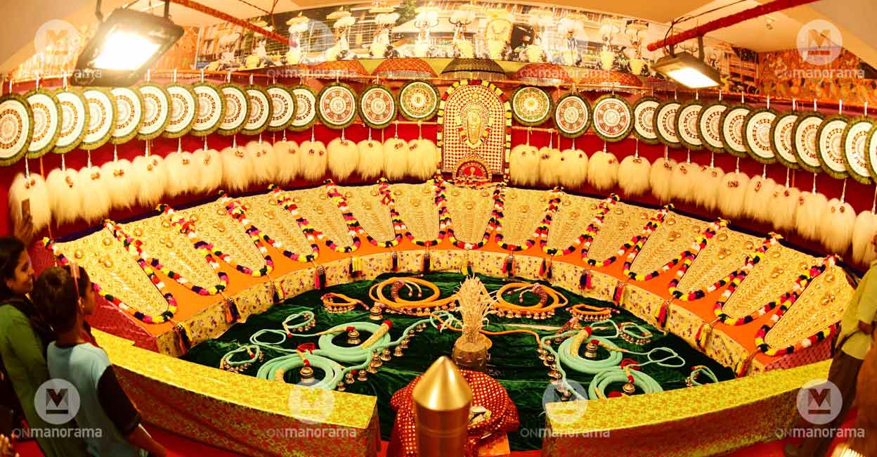 From the Ana Chamaya Pradarshanam of the Paramekkavu group. Photo: Manorama/Russel Shahul