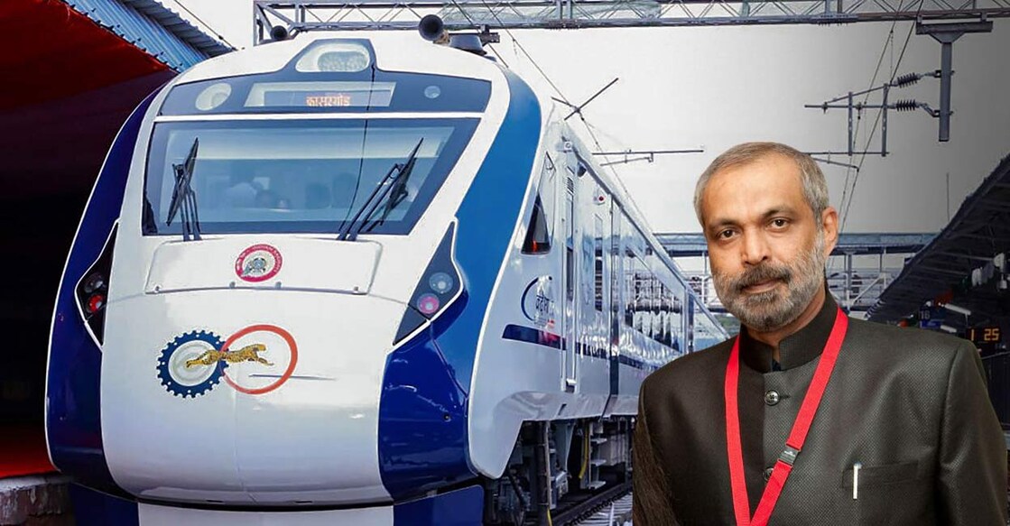 Sudhanshu Mani, former general manager of Integral Coach Factory (ICF), and his team, who made the concept of the Vande Bharat (VB) train a reality. Photo: Manorama/PIB