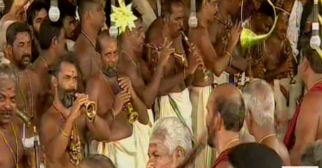 thrissur-pooram-ilanjithara Video grab of ilanjitharamelam. Photo: Manorama News