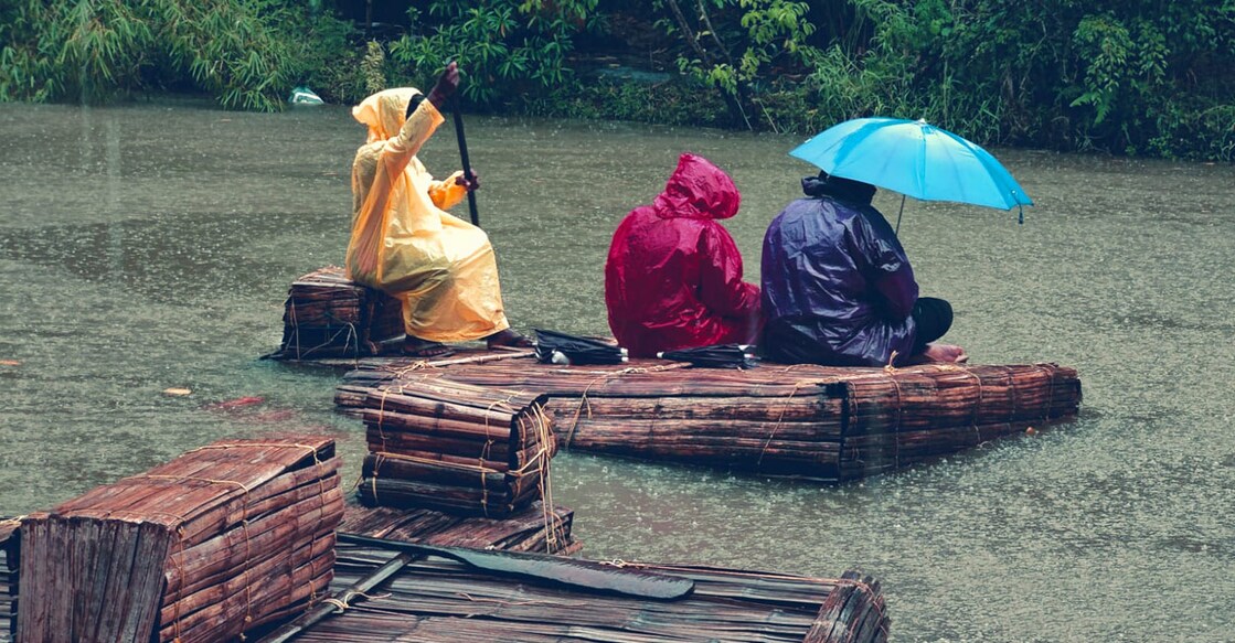 private entrepreneurs and tourism associations like the Adimali Tourism Association have rolled out activities like bamboo kayaking and rafting to take advantage of the monsoon season and lure tourists. Photo: Special Arrangement