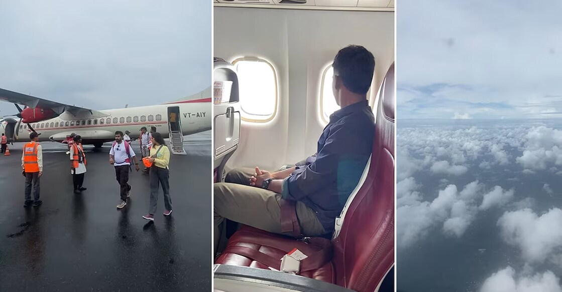 Sreehari Rajesh, a journalism student at Kochi SH College, recently flew from Kochi to Salem for Rs 800. Photo: Instagram/alwaysfood_adi