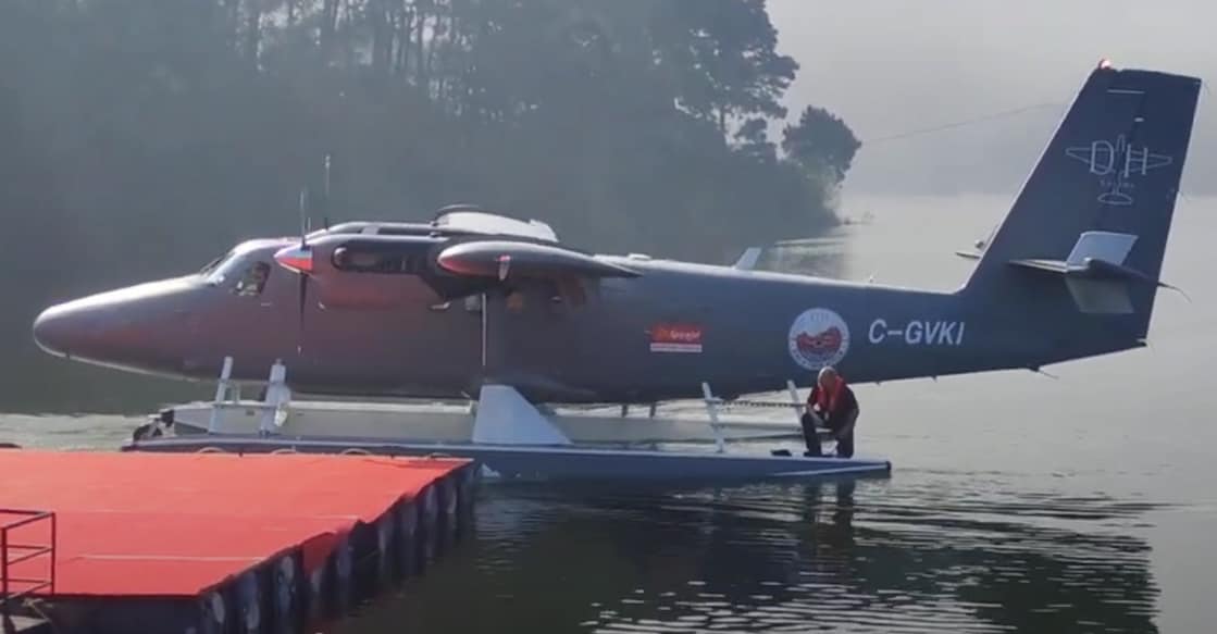 seaplane-umiam-lake Seaplane demonstration at Umiam Lake in Meghalaya. Photo: Youtube screengrab/@Meghalaya Monitor
