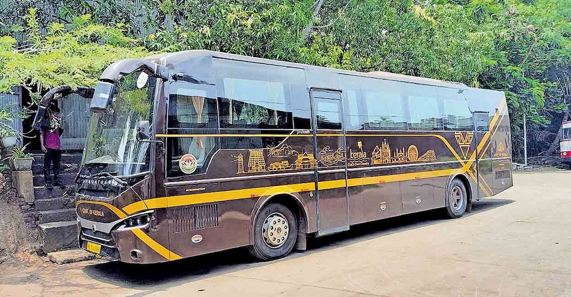 The 25-seater bus has a lift, wash basin and bathroom facilities. Photo: Manorama
