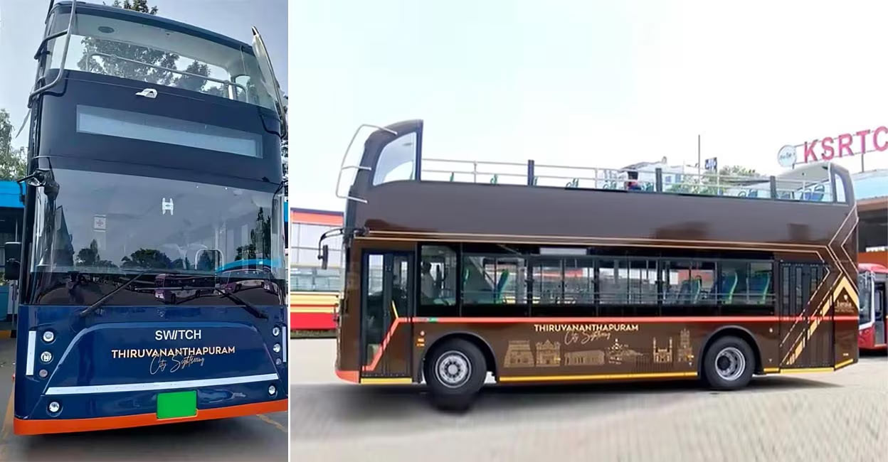 Special packages for hiring the open electric double-decker bus for wedding shoots, birthday parties, and movie and ad shooting too are available. Photo: Manorama