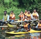 Wayanad DTPC to promote bamboo rafting and kayaking in River Kabani around Kuruva Island