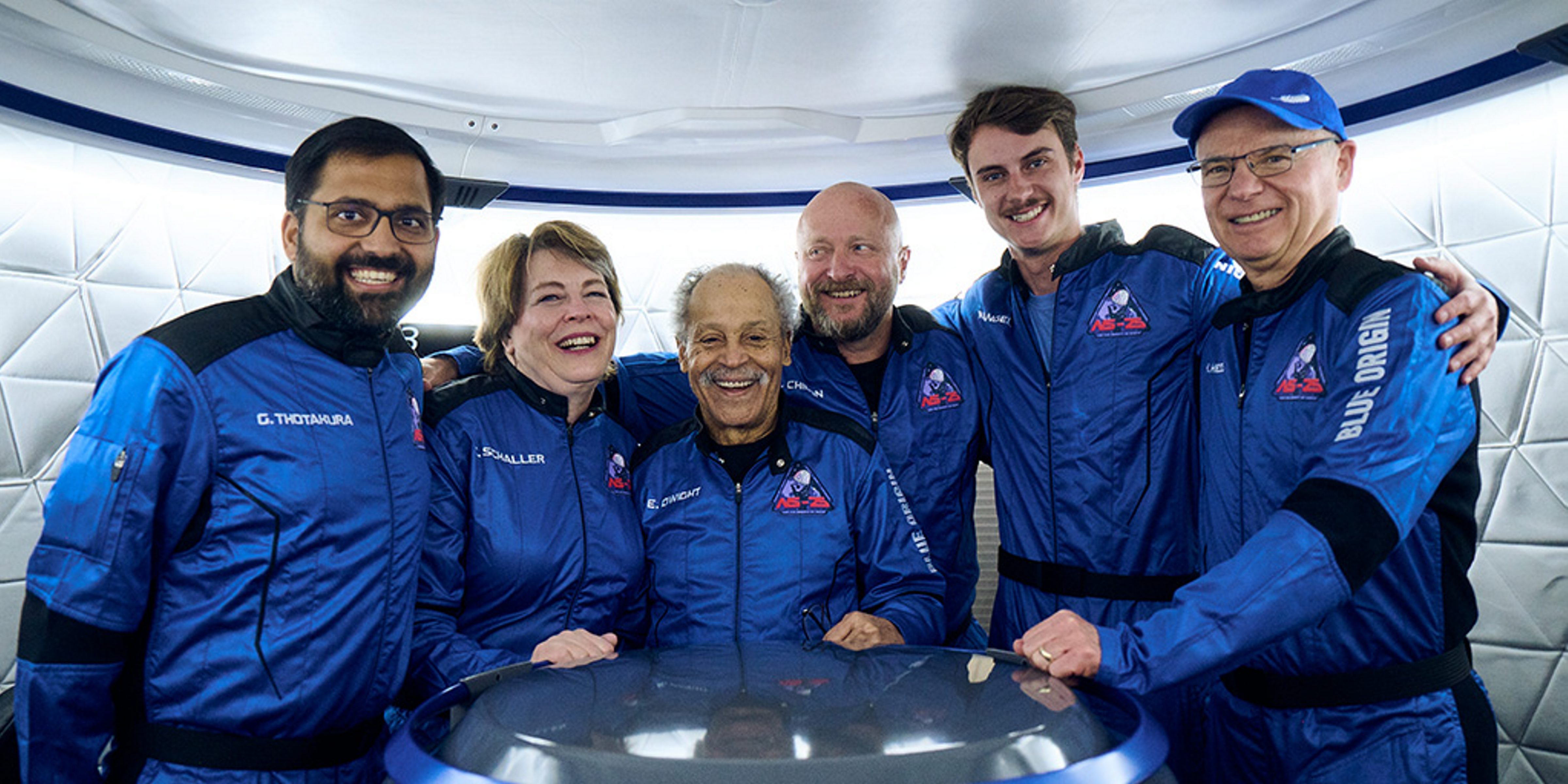 **EDS IMAGE VIA @blueorigin POSTED ON MAY 19, 2024** Texas: Indian entrepreneur and pilot Gopi Thotakura with crew members of Blue Origin s private astronaut launch NS-25 mission, in Texas. Gopi on Sunday became the first Indian space tourist and the second Indian to venture into space after the Indian Army's Wing Commander Rakesh Sharma in 1984 after the company s seventh human flight lifted off from Launch Site One in West Texas. (PTI Photo) (PTI05_19_2024_000363A)