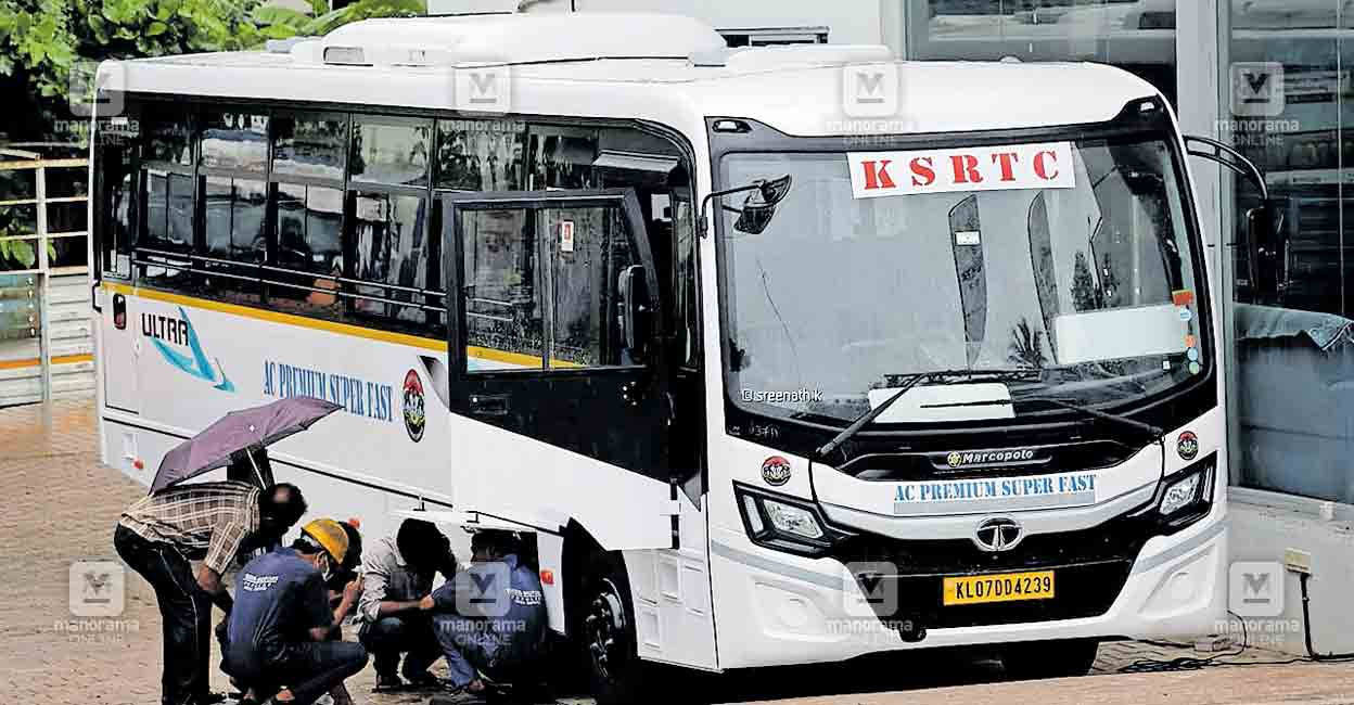 Currently, one bus is running as a Super Fast Premium AC on a trial basis. Photo: Manorama