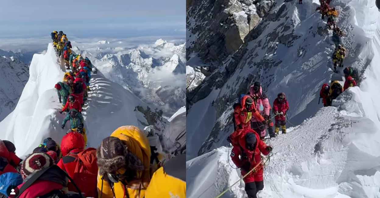 Officials said more than 450 climbers have scaled Mount Everest from the Nepali side of the peak in the south this season. Photo: Instagram/@malla.mountaineer