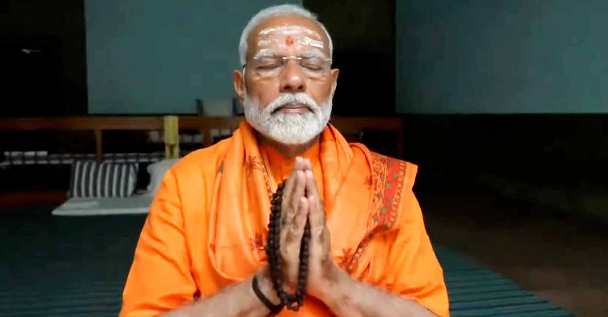 Extensive security measures have been arranged in the seas too, surrounding Modi's meditation site. Photo: PTI