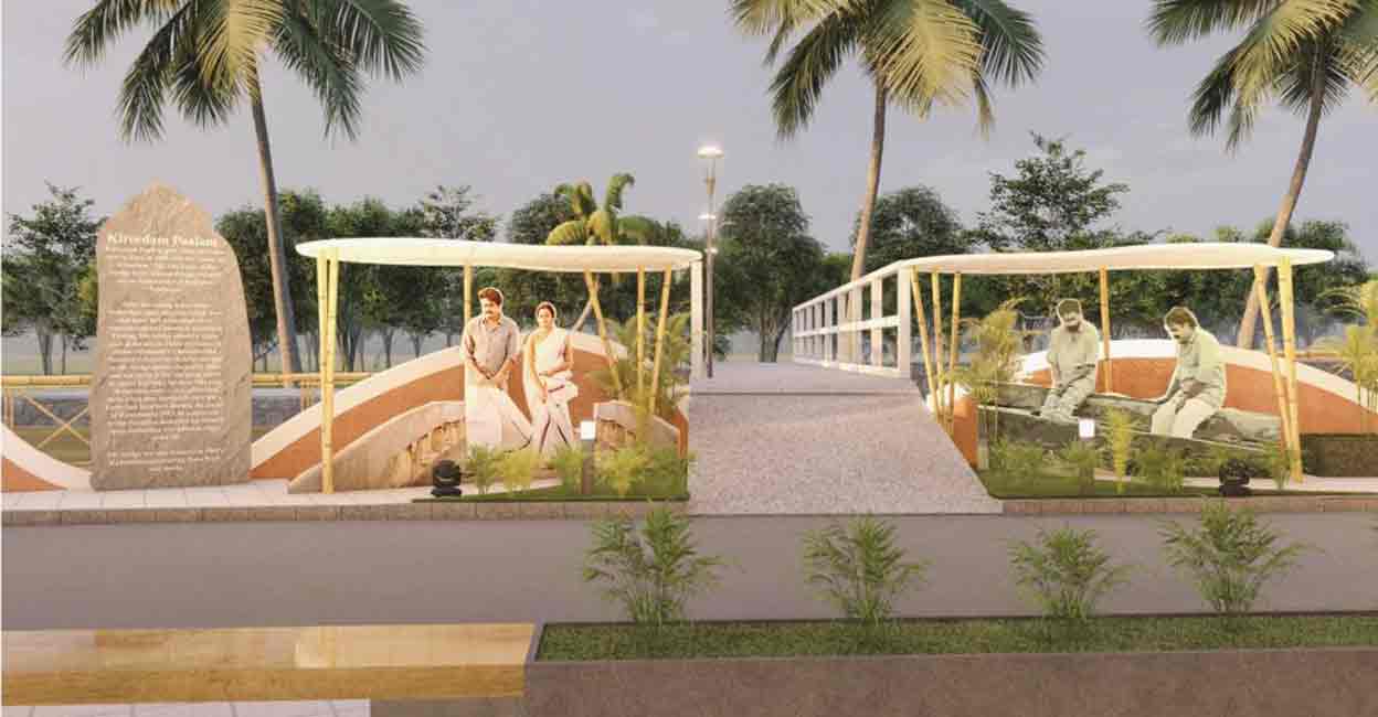 A pictorial representation of the planned Kireedam bridge project in Thiruvananthapuram. Photo: Special arrangement