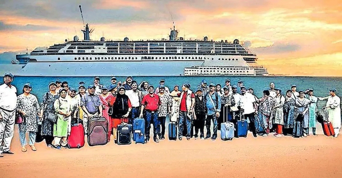 44 members of the senior citizens forum between 60 and 84 years old enjoyed a luxurious cruise trip, even though some had been struggling with health issues. Photo: Special Arrangement