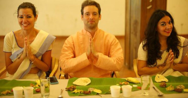 Goodbye, adieu, so long Kerala, say the Bloggers Bloggers enjoying an authentic Kerala sadya