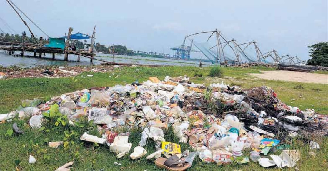 Perils of the Fort Kochi beach. Photo: Manorama