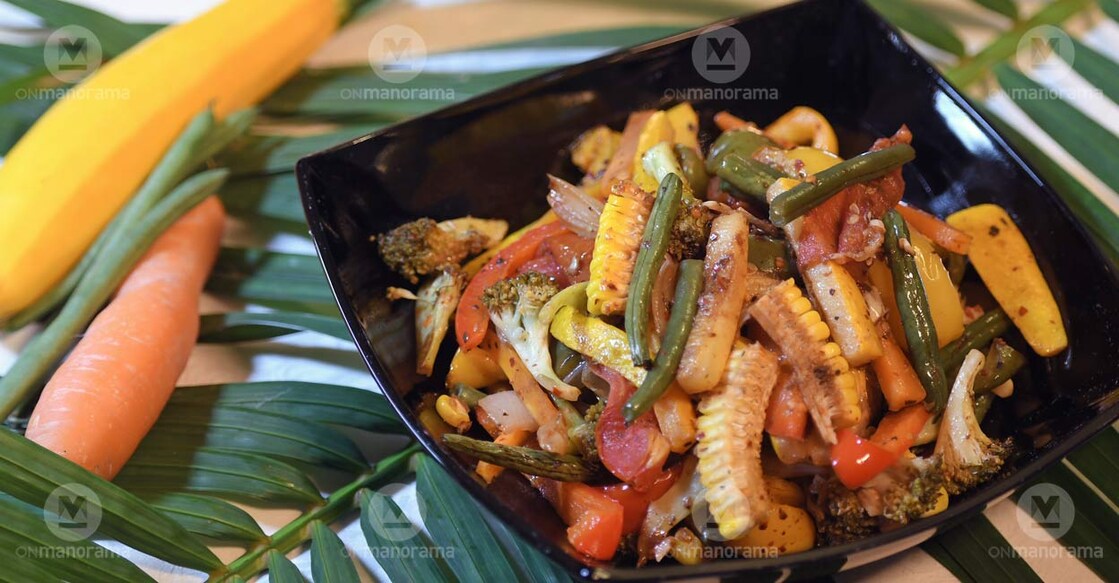 Grilled vegetables with balsamic vinegar