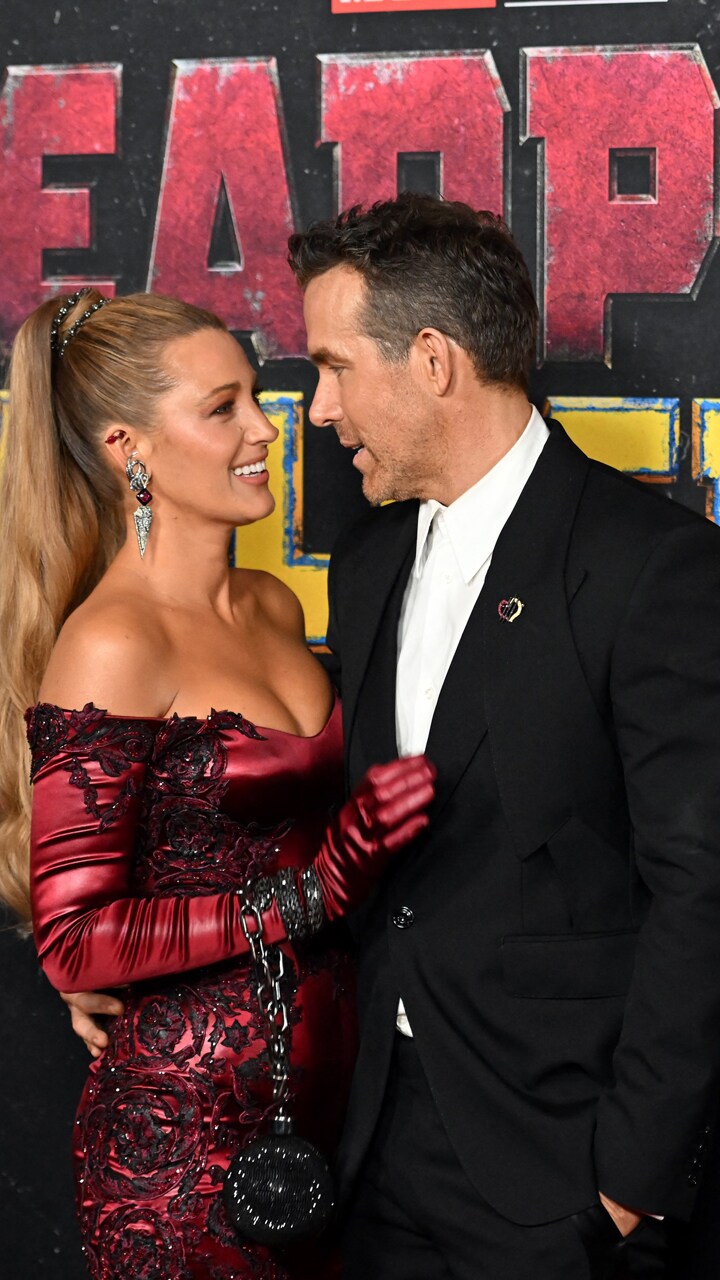 After their red carpet walk, Blake was seen meeting up with Ryan and posing arm-in-arm. Hugh and Gigi later joined the couple for photos.