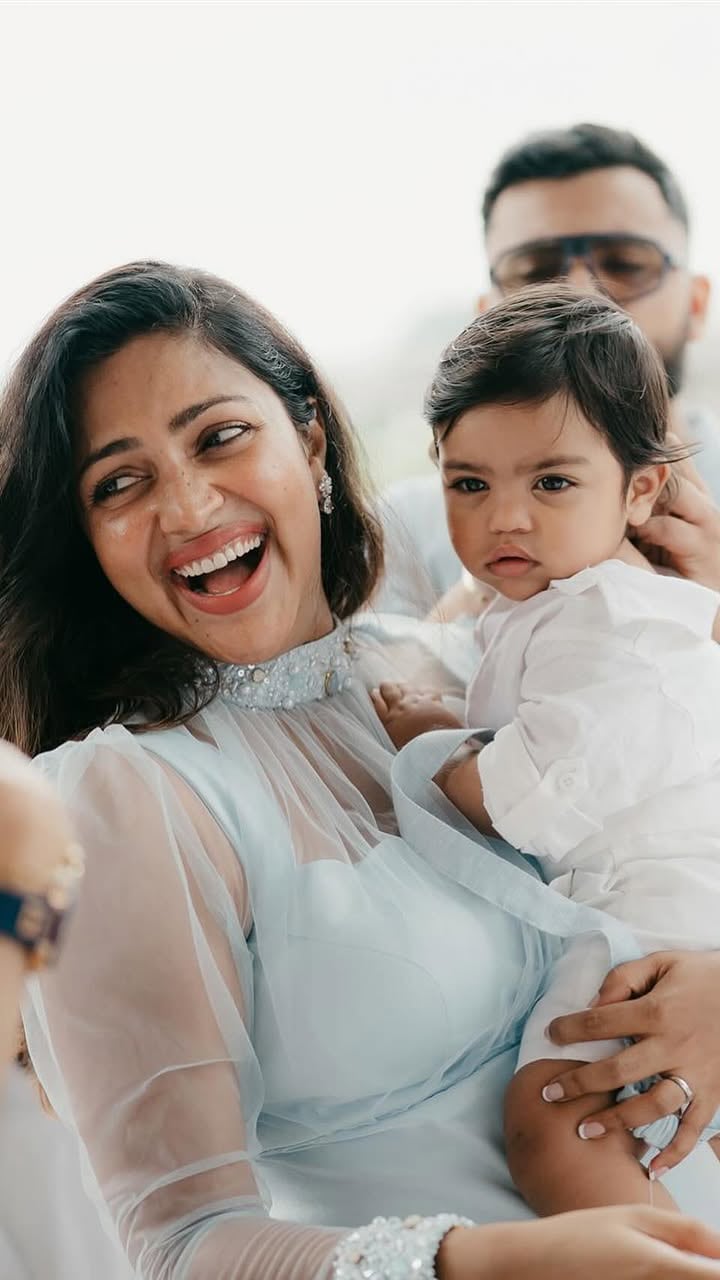  Amala Paul shares Ilai’s baptism photos on Instagram 
