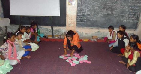 A class being conducted at the school.