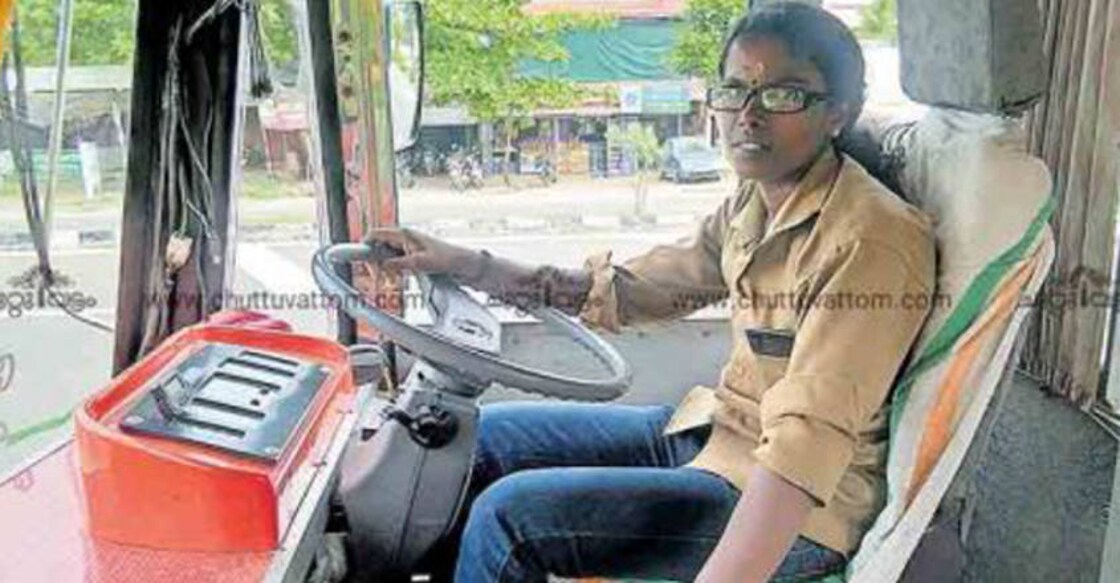  Kerala woman steers bus as  she takes hold of her life