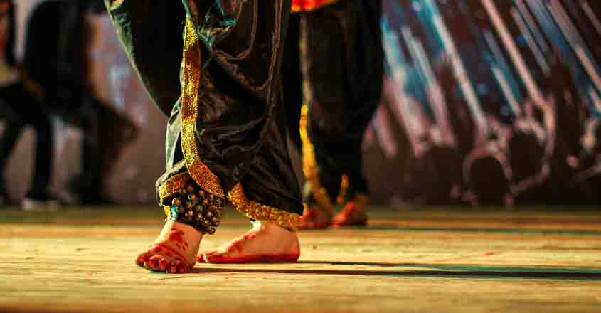 dance form indian classical feet with ghungru