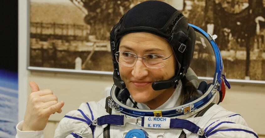 U.S. astronaut Jessica Meir walks outside the International Space Station (ISS), in this still image taken from NASA video, October 18, 2019. NASA TV/REUTERS U.S. astronaut Jessica Meir walks outside the International Space Station (ISS), in this still image taken from NASA video, October 18, 2019. NASA TV/REUTERS