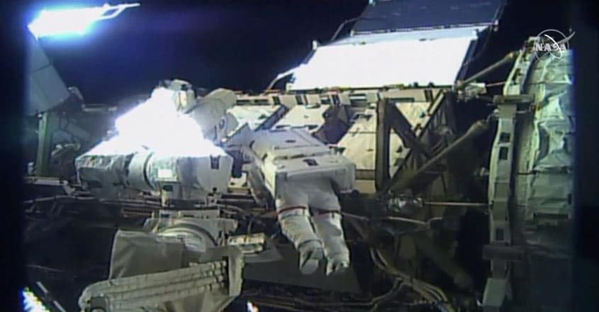 US astronauts create history with all-woman spacewalk US astronauts create history with all-woman spacewalk
