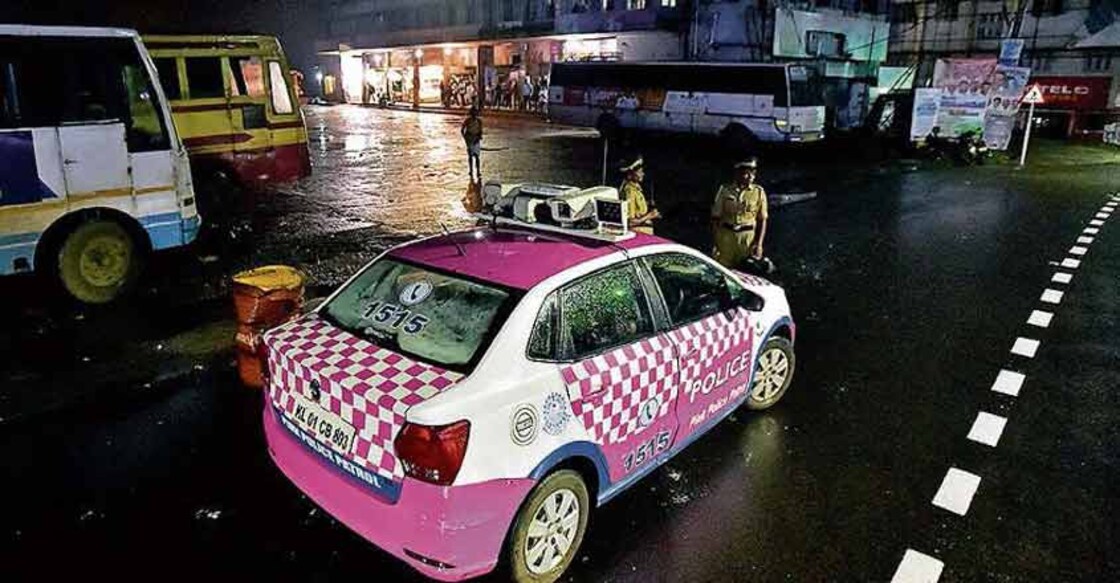 Pink police patrol turns a year old on Kottayam roads